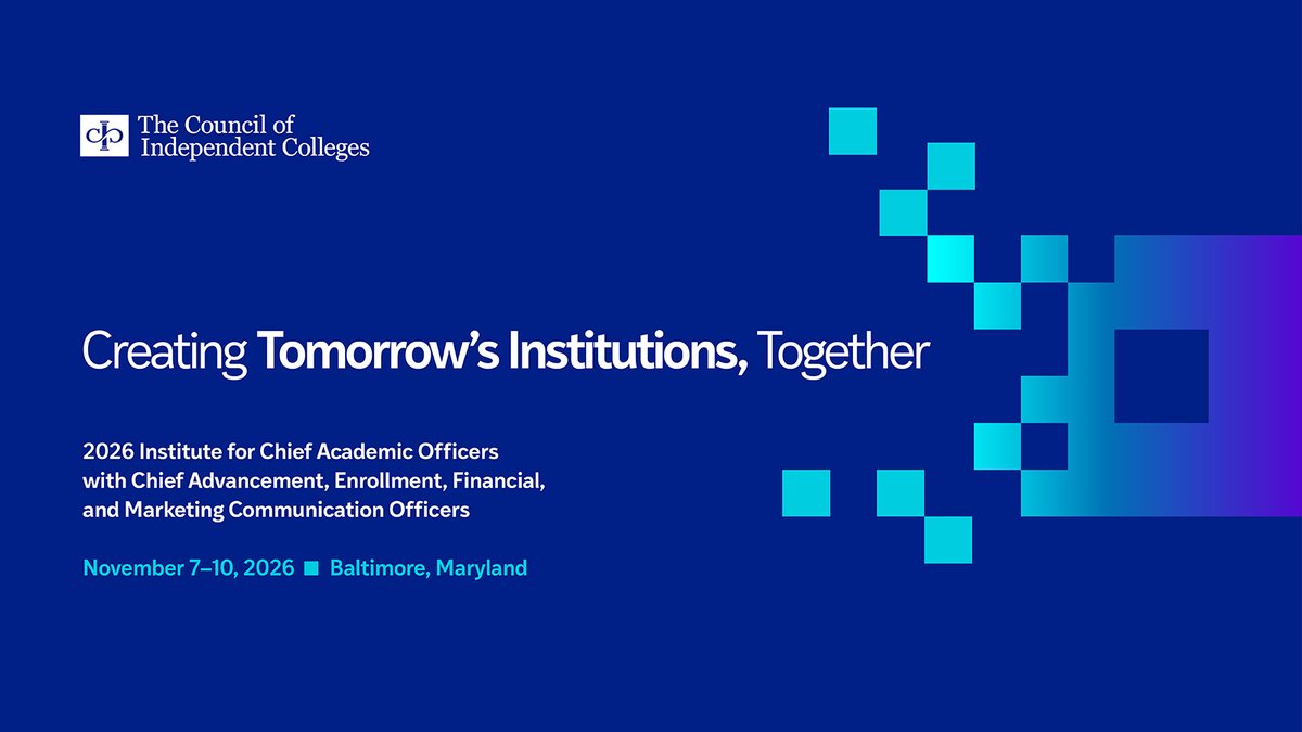 CICnotes's tweet photo. The early rate for CIC's Institute for Chief Academic Officers ends Sept. 5!

The theme of Creating Tomorrow's Institutions, Together will feature sessions designed for teams around today's challenges. 

Join us in Baltimore on Nov. 7–10: https://t.co/AA6085dr6j https://t.co/diSk49YmCj