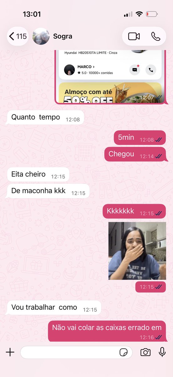 lee__moraes's tweet photo. pedi Uber pra minha sogra hoje e ela me manda isso KKKKKKK eu não aguento ela https://t.co/rnAZiZKPvQ