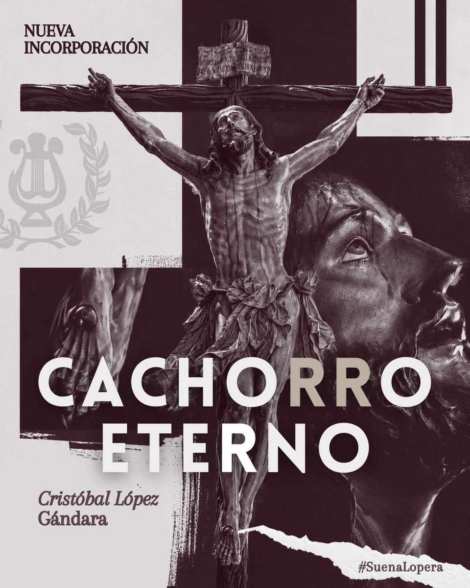 bandadelopera's tweet photo. Hay obras que llegan para quedarse.
«𝐂𝐚𝐜𝐡𝐨𝐫𝐫𝐨 𝐄𝐭𝐞𝐫𝐧𝐨» del ubetense Cristóbal López Gándara pasa a formar parte de nuestro #repertorio
🔊Será interpretada por primera vez el próximo 4 de octubre en la procesión de Nstra. Sra. del Rosario de Jaén.
#SuenaLopera https://t.co/l2nqi6Qd5g