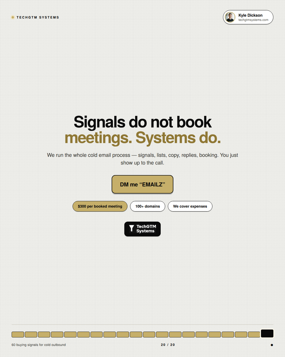 KDicksonDigital's tweet photo. "Saw you're hiring three SDRs this month." Fine.

"Saw you opened our pricing page at 2:14pm." Not fine.

Same data. One books meetings. One ends the conversation.

DM me "EMAILZ" for the full list. https://t.co/P3OjCWHRhh