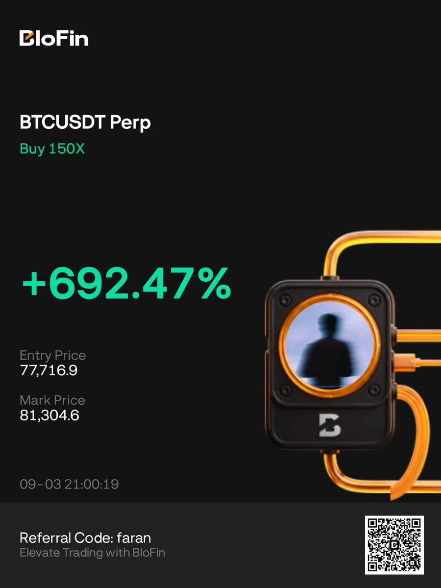 faranxbt's tweet photo. OMG bitcoin:native

Up +4.6R due to the reason that I took 2R risk.    

O MMMMMMMMMMMMM G !!!  

CHILLLING AT +692% 🎈 https://t.co/u3ZYJk5QYy