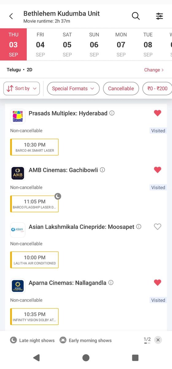 AnantapurBO's tweet photo. #BethlehemKudumbaUnit Telugu Version advance bookings on full swing. 

How many of you know that #Premam Malayalam version ran for 50+(100?) days in Nexus mall, Kukatpally? 

#BKUwithNivin 

Malli alanti Magic repeat chestadani expecting ❤️ https://t.co/aawTFTwz4R