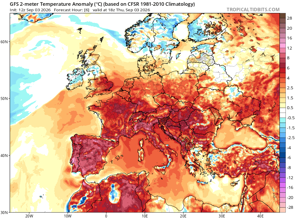 extremetemps's tweet photo. EXTRAORDINARY 45C in EUROPE
Most extreme heat event in Mediterranean history
Thousands of records smashed in Spain,Portugal,Morocco,Algeria,Tunisia,France,Croatia,Bosnia,Albania,Montenegro,Bulgaria,Greece,Senegal,Niger,Mali....
We are seeing something beyond any imagination
tbc https://t.co/kzc3x2PG4u
