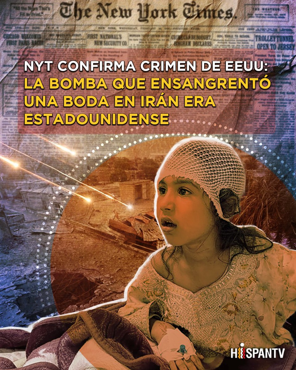 Nexo_Latino's tweet photo. 🔴NYT confirma crimen de EEUU: 

La bomba que ensangrentó una boda en Irán era estadounidense

🔗Más detalles: https://t.co/TYRFr8atsb https://t.co/WFwbsrLA80