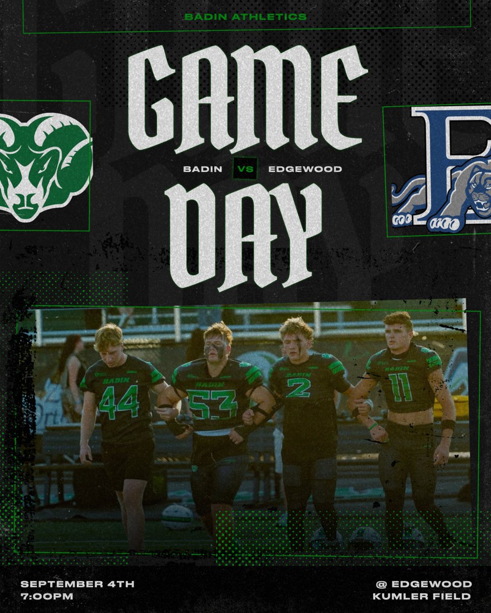 🚨THE GAME WILL NOW BE A 7:30PM KICKOFF🚨

#HarkYe 🐏

@TheReportOhio @BadinHS @BHSfootball4 @BadinCheer