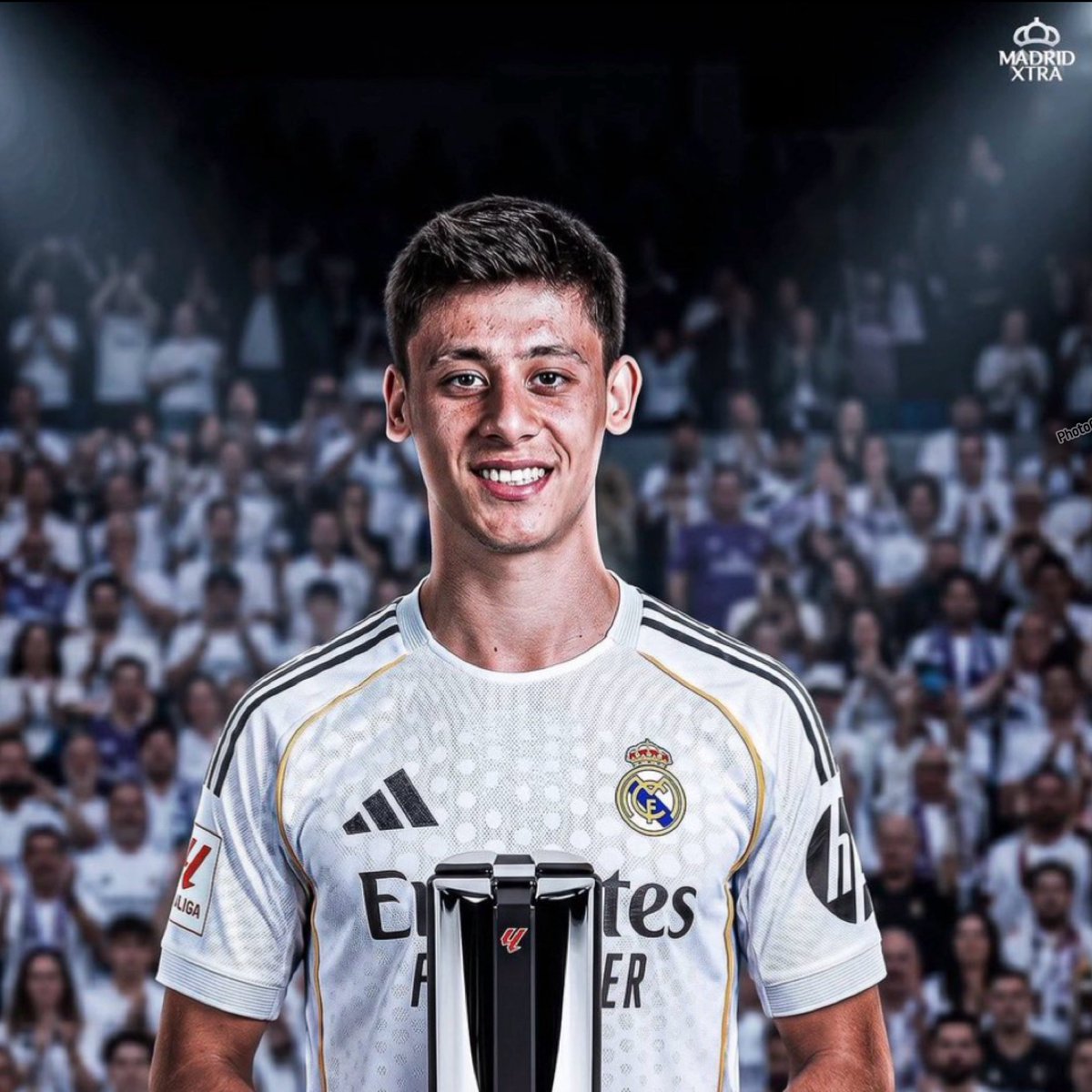 MadridXtra's tweet photo. 🚨 REMINDER: Arda Güler won La Liga goal of the season from 68 meters. 🤯 https://t.co/6IaYRpeUJV