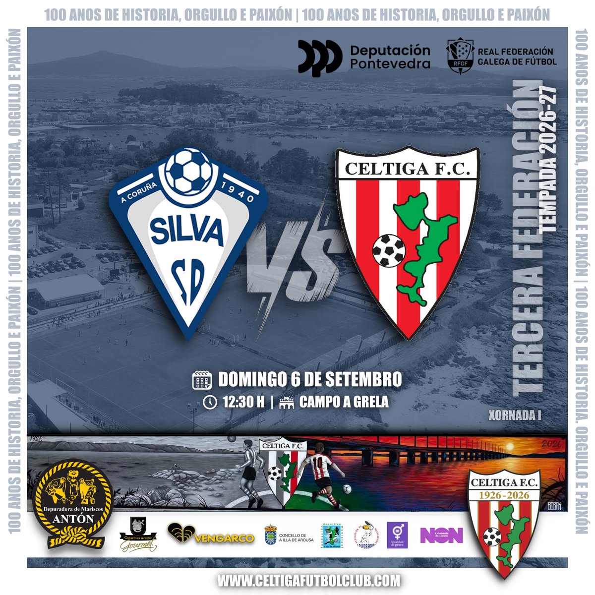 FCCeltiga's tweet photo. 🔴⚪ COMEZA UN NOVO CAMIÑO | XORNADA 1 ⚪🔴

Chegou o momento. Volve a Terceira Federación e comeza unha nova tempada para o Céltiga F.C., a do noso Centenario.

O primeiro paso lévanos ata A Coruña para visitar ao Silva S.D. Unha primeira xornada para poñer en xogo todo o https://t.co/nXzLBnJW3V