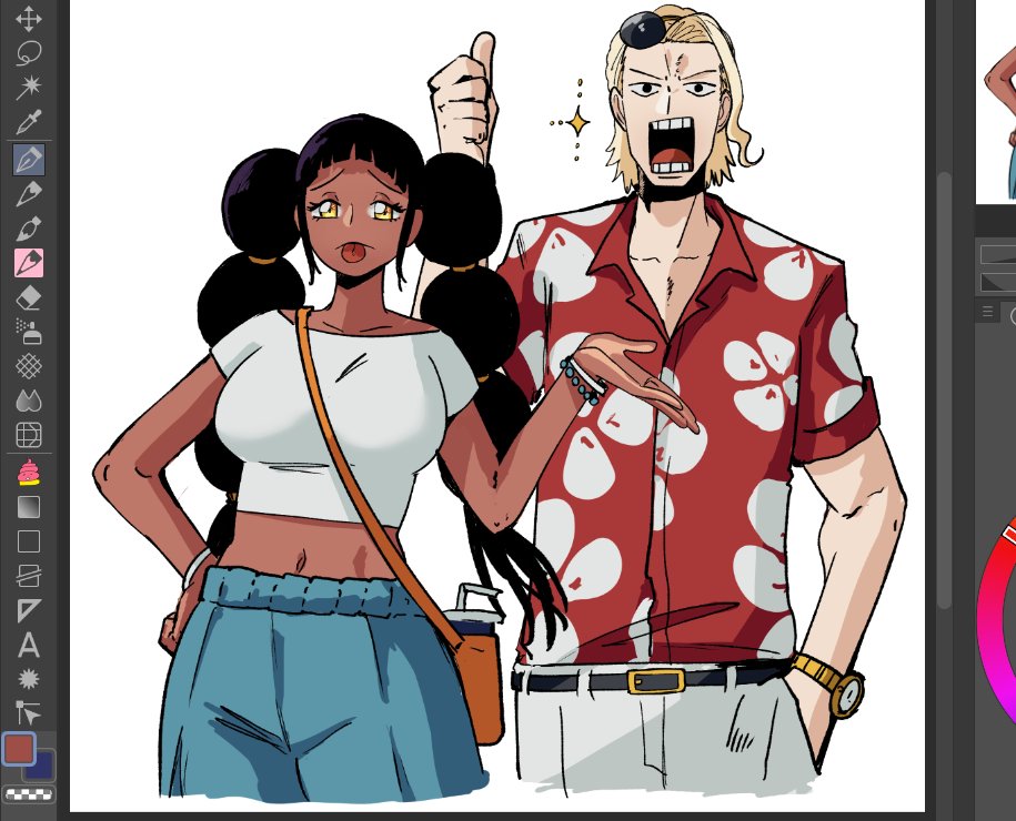 wanderjegson's tweet photo. Felt like drawing Desscaras and Shiba together for no reason https://t.co/leEW5AeYDR