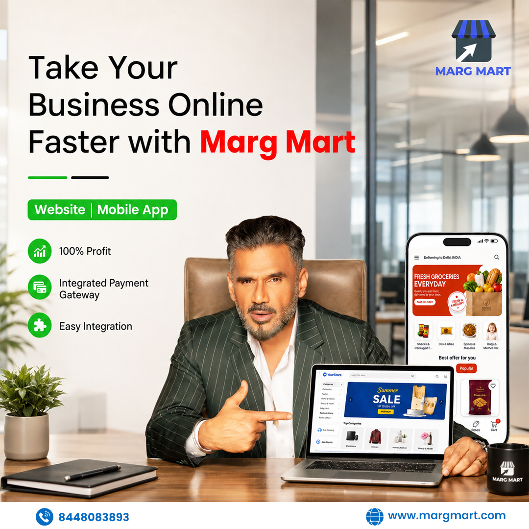 MargErpLtd's tweet photo. 🚀 Take Your Business Online Faster with #MargMart! 🛍️📱

𝐓𝐮𝐫𝐧 𝐲𝐨𝐮𝐫 𝐛𝐮𝐬𝐢𝐧𝐞𝐬𝐬 𝐢𝐧𝐭𝐨 𝐚𝐧 #𝐨𝐧𝐥𝐢𝐧𝐞 𝐦𝐚𝐫𝐤𝐞𝐭𝐩𝐥𝐚𝐜𝐞 𝐚𝐧𝐝 𝐮𝐧𝐥𝐨𝐜𝐤 𝐧𝐞𝐰 𝐨𝐩𝐩𝐨𝐫𝐭𝐮𝐧𝐢𝐭𝐢𝐞𝐬 𝐟𝐨𝐫 #𝐠𝐫𝐨𝐰𝐭𝐡! 

🌐 https://t.co/vriXH66OyU

#BusinessGrowth #Ecommerce https://t.co/Mn5foh4ywE