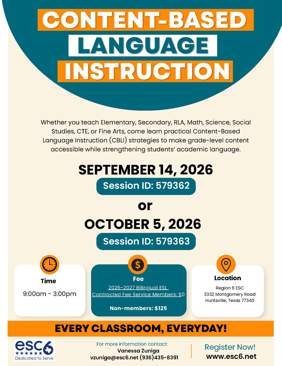 escregion6's tweet photo. Upcoming Event: Content-Based Language Instruction - https://t.co/dj2GGL6OWy https://t.co/ln4mDynMse