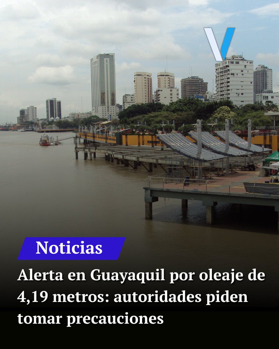 lavisiontvec's tweet photo. 🌊 Mareas altas se registrarán este jueves en Guayaquil. La pleamar alcanzará su punto máximo de 4,19 metros a las 10:49 en el sector del río. Autoridades recomiendan tomar las debidas precauciones.
#Guayaquil #Mareas #Ecuador https://t.co/o2UKcAS9bC