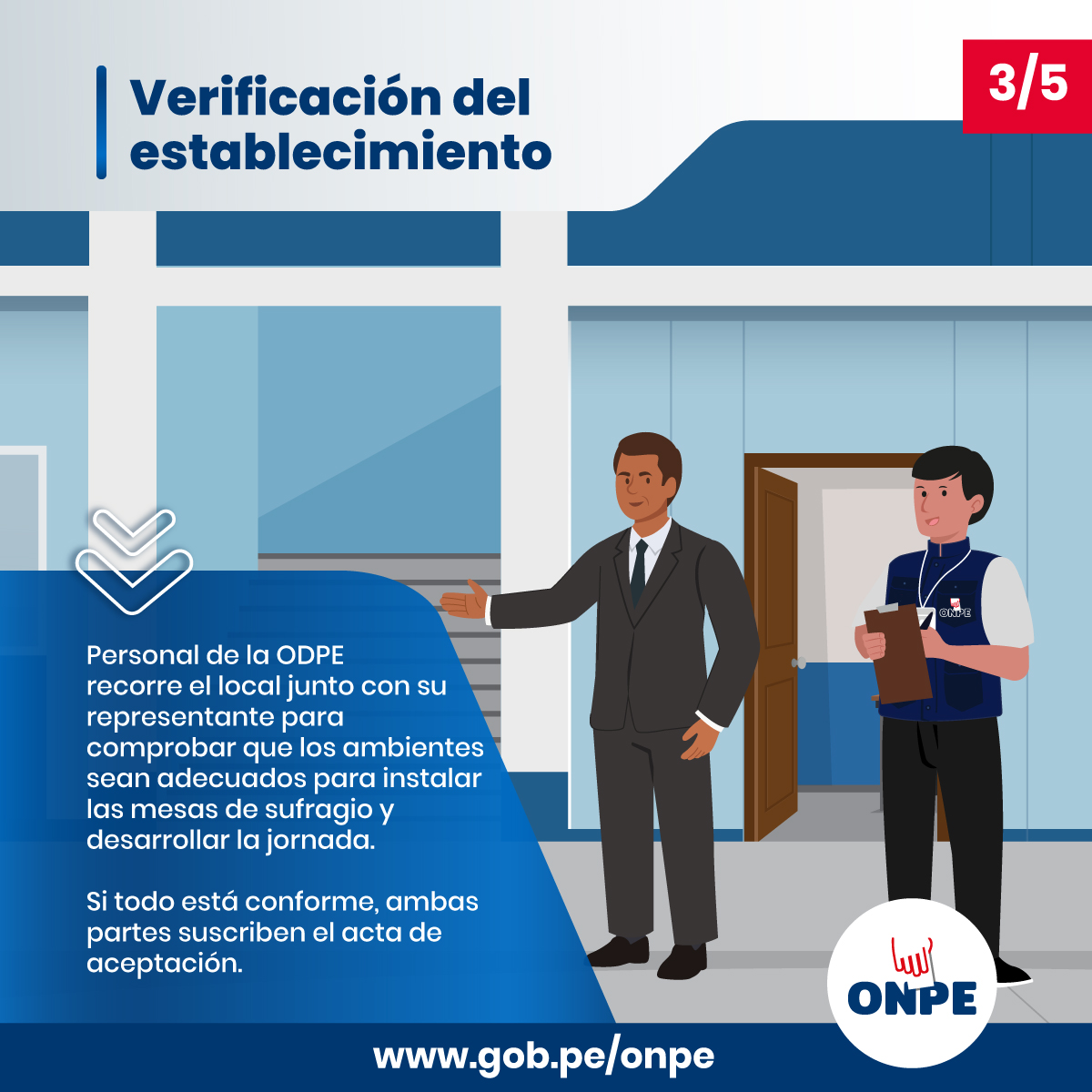 ONPE_oficial's tweet photo. 🗳️ Antes de recibir a los electores, cada local de votación pasa por un proceso de preparación.

🙌🏼 Nuestro equipo verifica los espacios y coordina con los responsables del establecimiento para que cuente con las condiciones necesarias para la jornada electoral.

#ERM2026

1/2 https://t.co/zNibdegl9h
