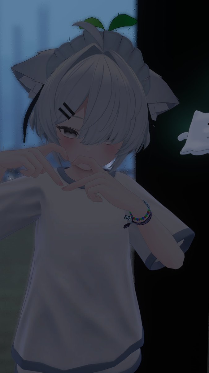 Nuo0825's tweet photo. #VRChat日記 
晚上好！
今天给我自己的mafuyu整上了装饰！ https://t.co/kNTbH0OVmF