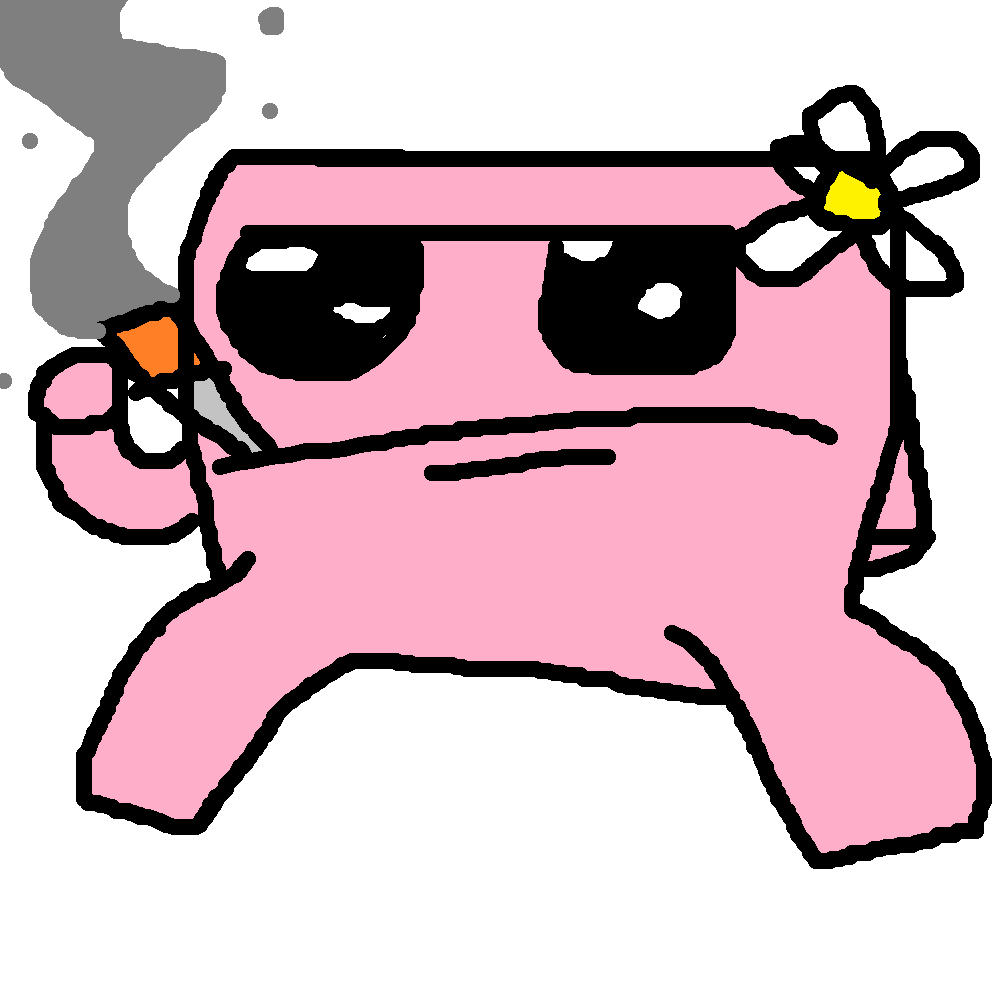 SuperMeatWorld's tweet photo. Bandage Girl smokes pot #SuperMeatBoy #ImUnfunnyHelp https://t.co/kPzFdTNGnP