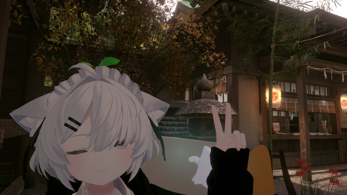 Nuo0825's tweet photo. #VRChat日記 
晚上好！
今天给我自己的mafuyu整上了装饰！ https://t.co/kNTbH0OVmF