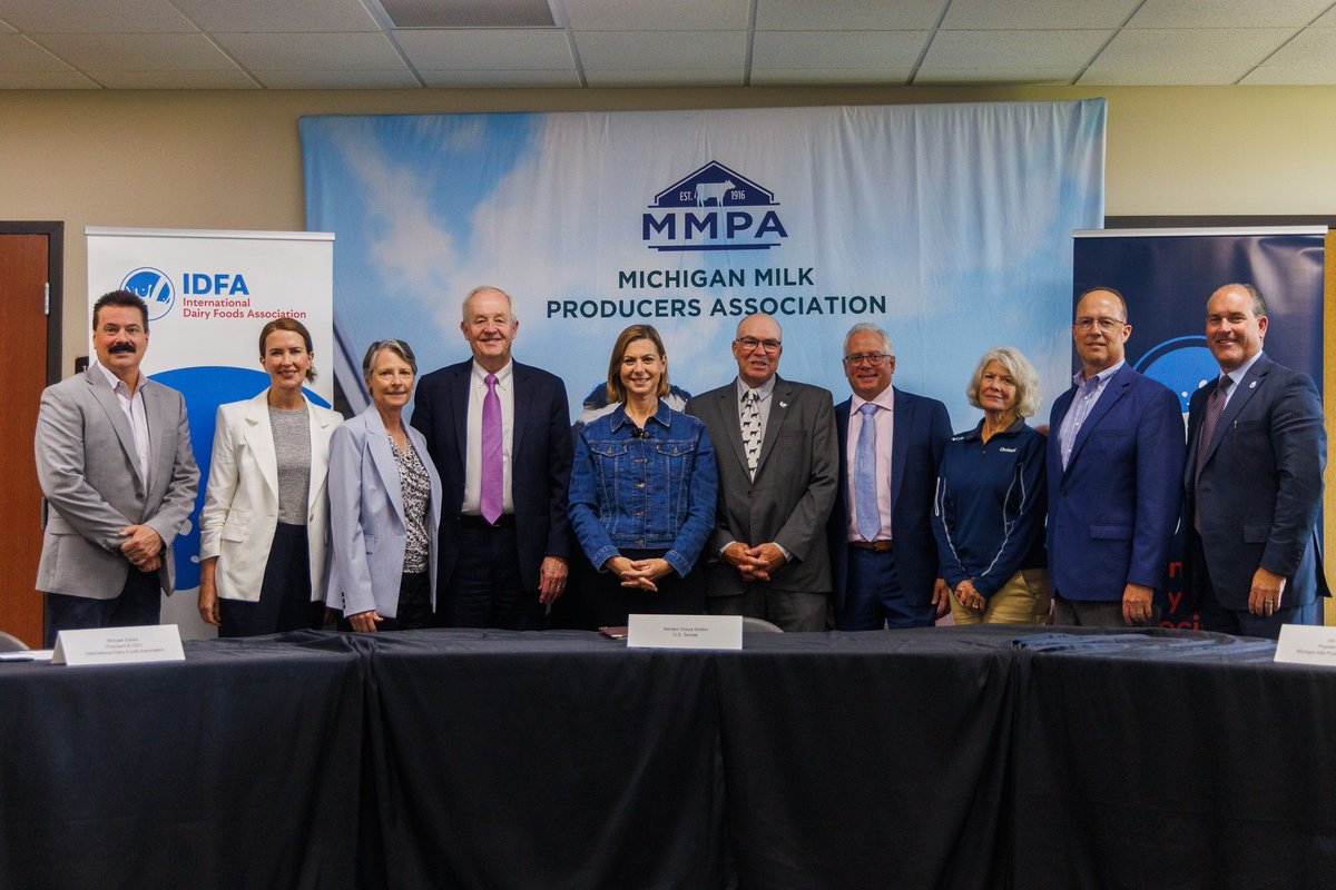 SenatorSlotkin's tweet photo. My new favorite fun fact courtesy of the Michigan Milk Producers Ovid Plant: Michigan cows produce the most milk per cow in the entire country. The last few years have been huge for the dairy industry in Michigan. When I was first elected as a Congresswoman I was talking to farmers who were dumping milk because there weren’t enough dairy processing facilities. Eight years later, we have one of the biggest facilities in the country. 

Thank you to everyone at Ovid plant for the tour and to the folks with @michiganmilk and @dairyidfa for telling me about the issues you’re seeing on the ground.