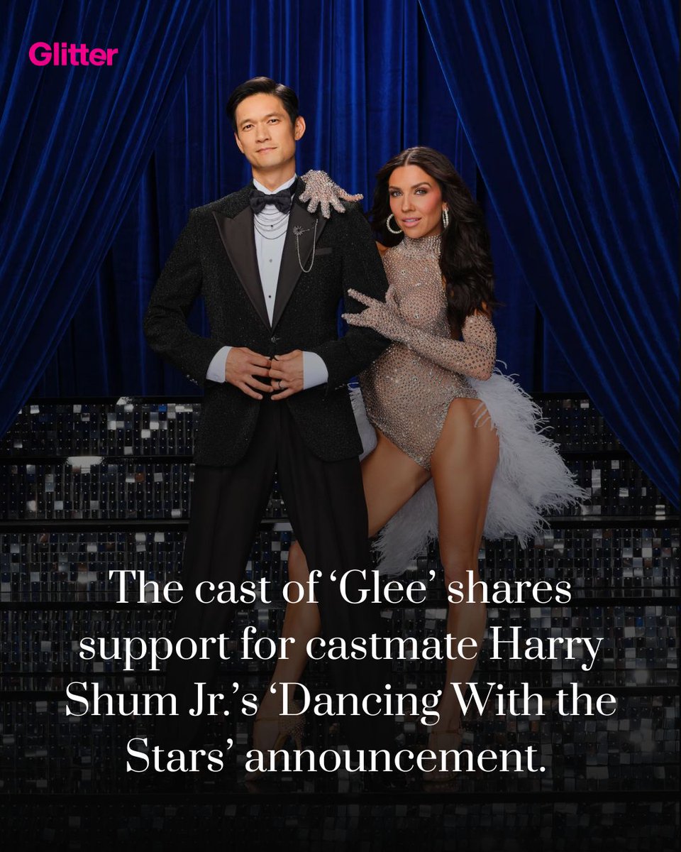glittermagazine's tweet photo. The cast of 'Glee' is mobilizing the Gleeks following Harry Shum Jr.'s 'Dancing With the Stars' announcement. 📢 🪩 

Swipe to see their sweet messages. 

#HarryShumJr #Glee #DWTS https://t.co/LTzP6uQujP
