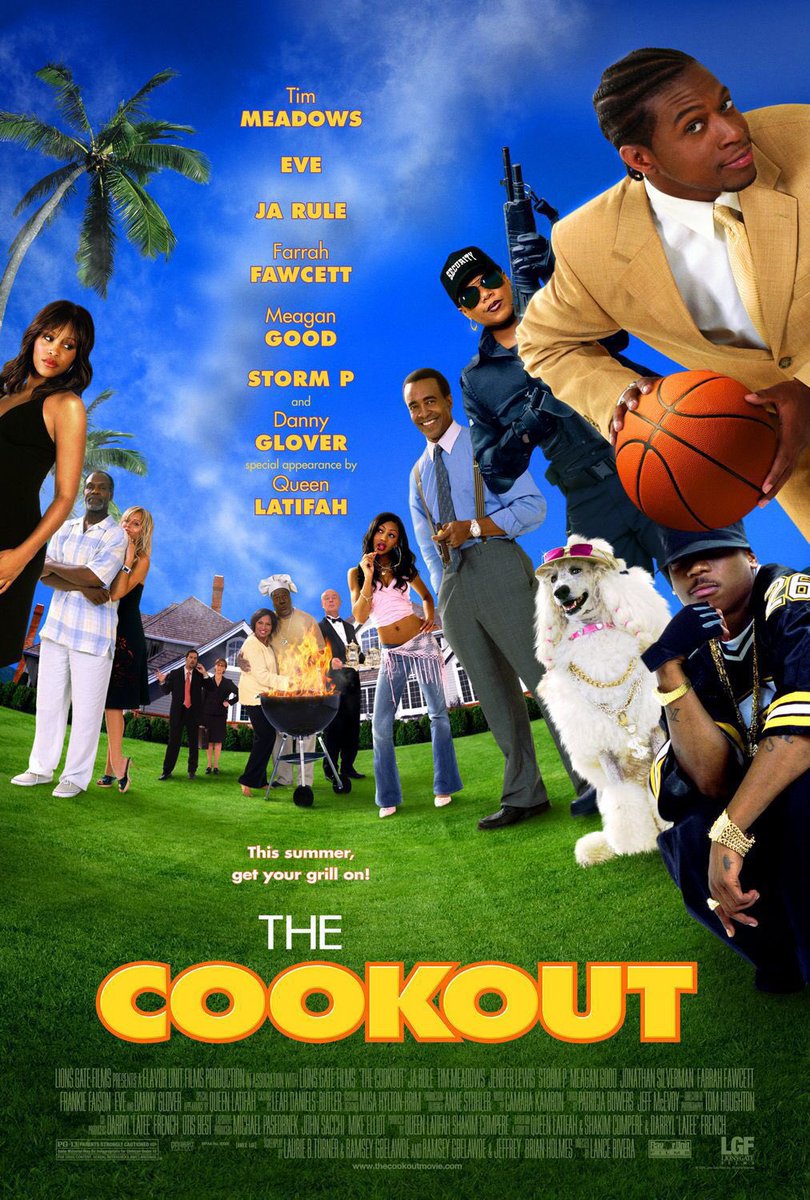 FilmNewsNos's tweet photo. 🎬MOVIE HISTORY: 22 years ago today, September 3, 2004, the movie ‘The Cookout’ opened in theaters!
#QuranPender #JeniferLewis #MeaganGood #JaRule #JonathanSilverman #TimMeadows #FarrahFawcett #RupertoVanderpool #FrankieFaison #Eve @mrdannyglover #QueenLatifah #RegECathey https://t.co/9uLwgP5Vx3