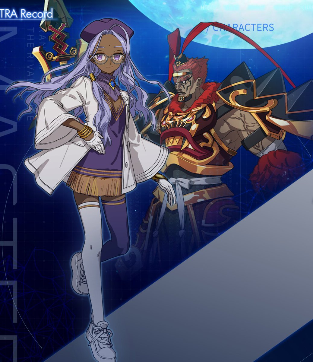 KaroshiMyriad's tweet photo. Preview for Rin Tohsaka, Rani VIII, Shinji Matou, and their Servants in FATE/EXTRA RECORD https://t.co/ESeHvBPatx