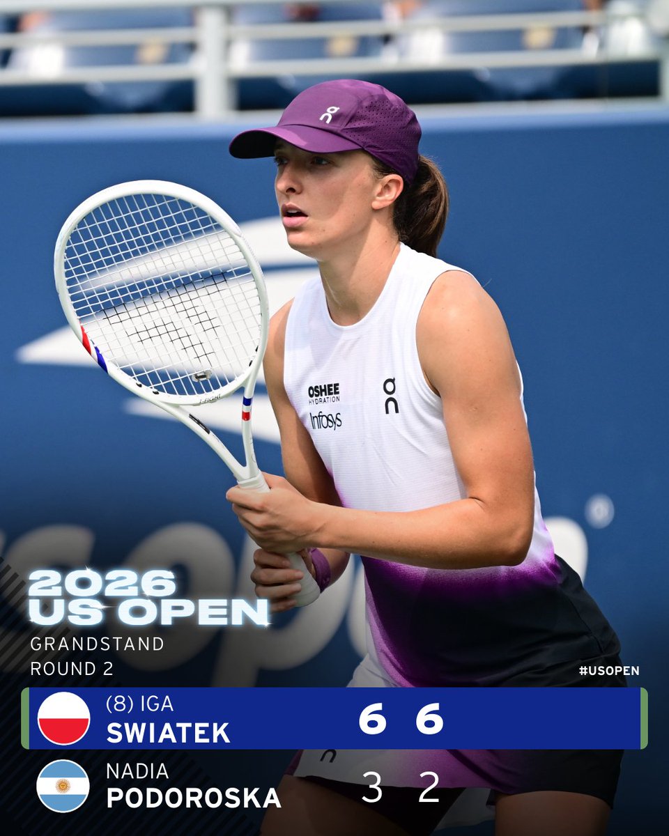 usopen's tweet photo. Iga Swiatek continues to dazzle in New York! https://t.co/ZFp6ATwJFT