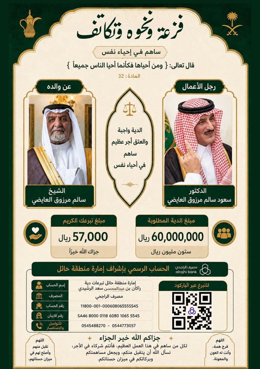 HRMA60's tweet photo. المتبرعين بيض الله وجيهم والله يكتب اجرهم وعساهم يمدون من قو https://t.co/lzvn8aQULb