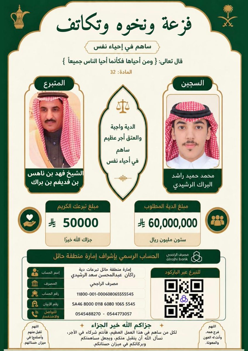 HRMA60's tweet photo. المتبرعين بيض الله وجيهم والله يكتب اجرهم وعساهم يمدون من قو https://t.co/lzvn8aQULb