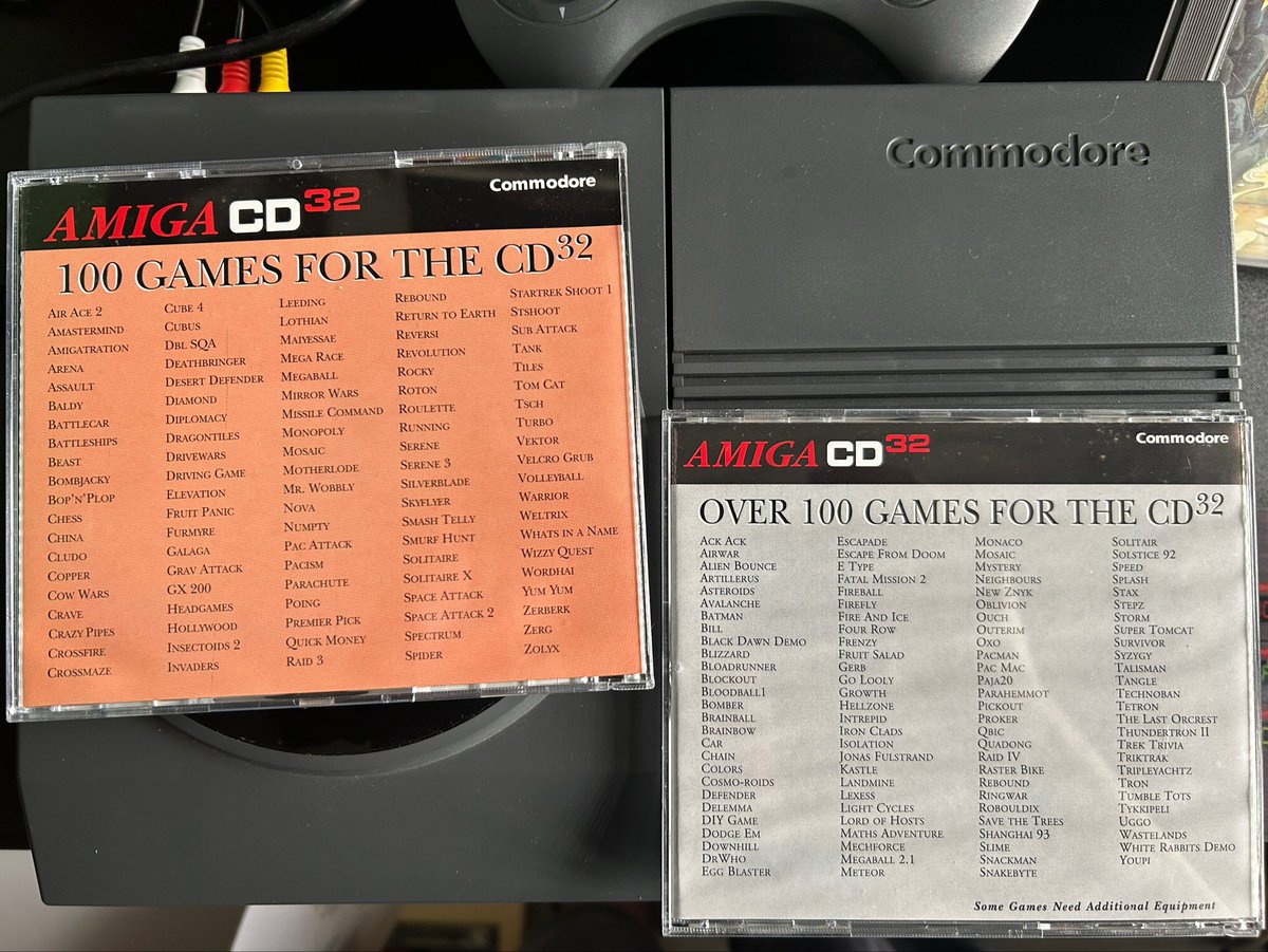 VirtualJames's tweet photo. I can’t resists a bargain. Says CDTV compatible so I won’t expect miracles but I’ll give these a whirl #CD32 https://t.co/isz361r7l7