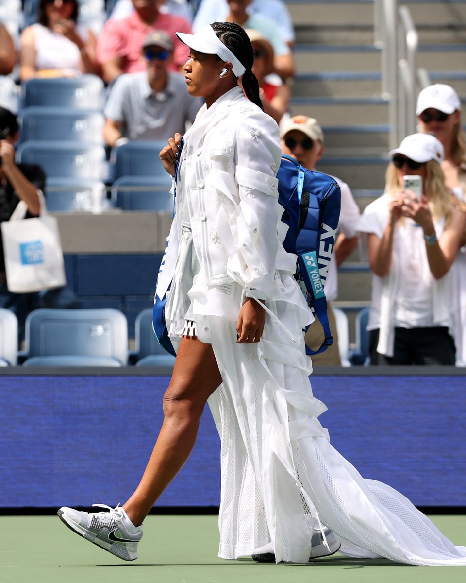 tntsports's tweet photo. Another ICONIC walkout fit from Naomi Osaka 🔥 https://t.co/w1zjMsqVzH