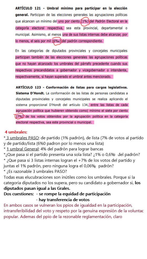 JMZarate's tweet photo. #CodigoElectoral
Otra "excentricidad" de la ley electoral aprobada en @CamaraDipSF y @SenadoSantaFe: 4 UMBRALES https://t.co/RYDJI0wZUN