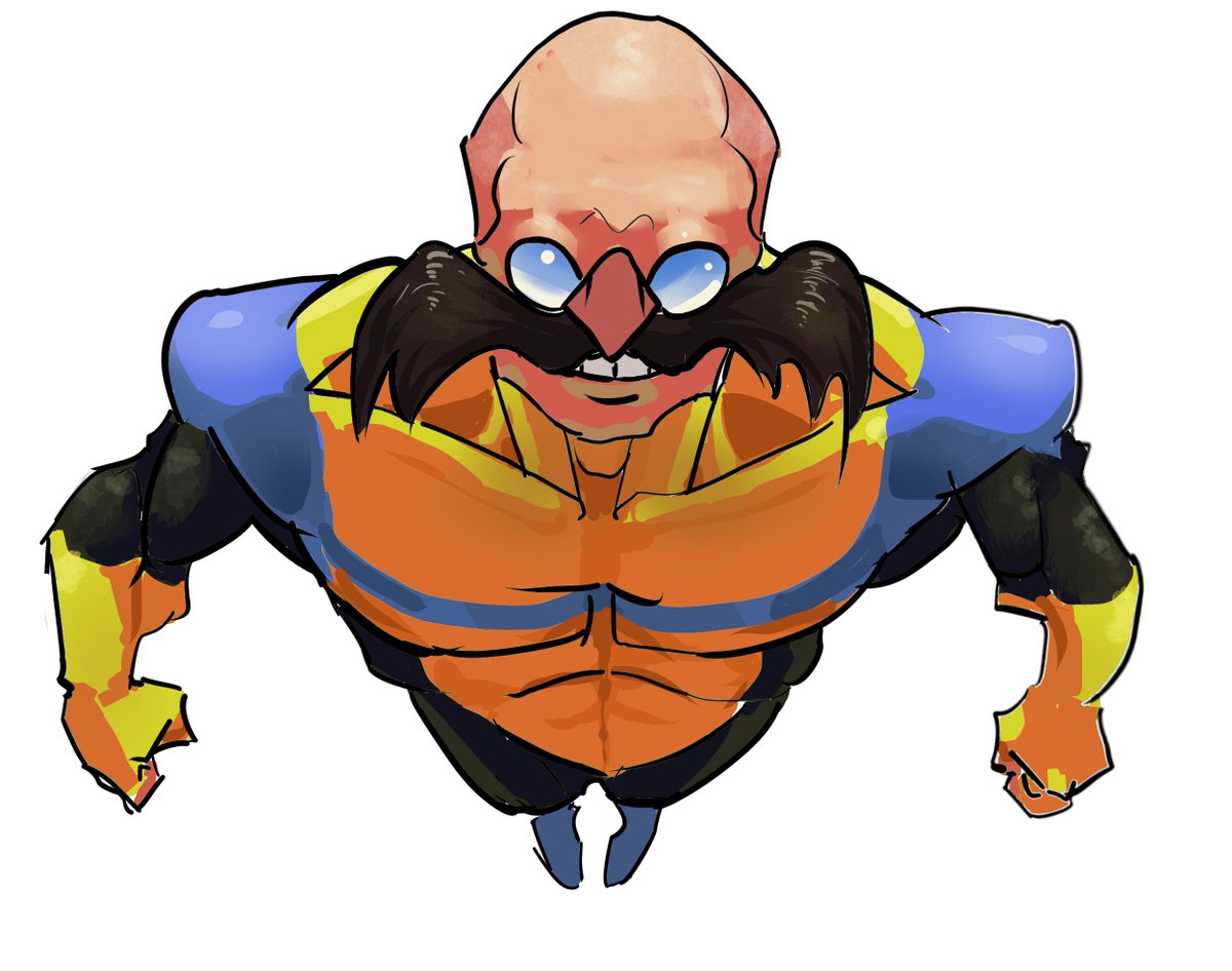 Esquerartovio's tweet photo. daily art post until 100 followers day 10
 Today another eggman x invincible, I have like 7 more of these https://t.co/aMYfdtmOut