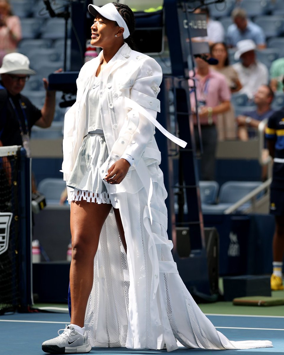 tntsports's tweet photo. Another ICONIC walkout fit from Naomi Osaka 🔥 https://t.co/w1zjMsqVzH