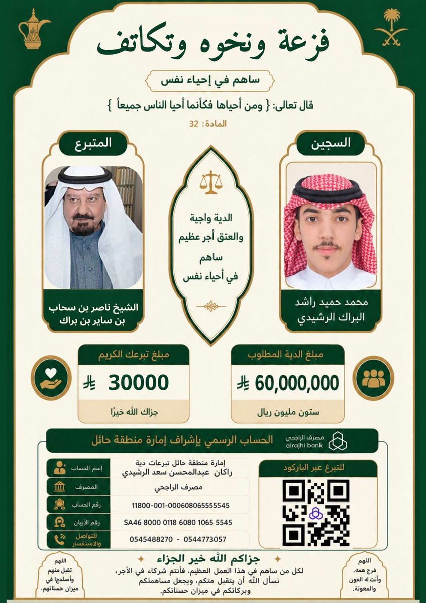 HRMA60's tweet photo. المتبرعين بيض الله وجيهم والله يكتب اجرهم وعساهم يمدون من قو https://t.co/yo2oaf21Z4