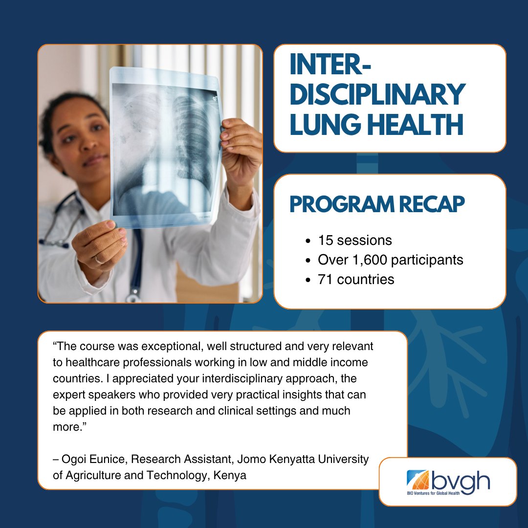 BIOVentures's tweet photo. Over 1 billion people suffer from acute and chronic lung diseases. Our digital course provides healthcare workers with knowledge to integrate infectious and noncommunicable lung disease management:
https://t.co/6xZKWTndTi https://t.co/eXeDaYcUDw