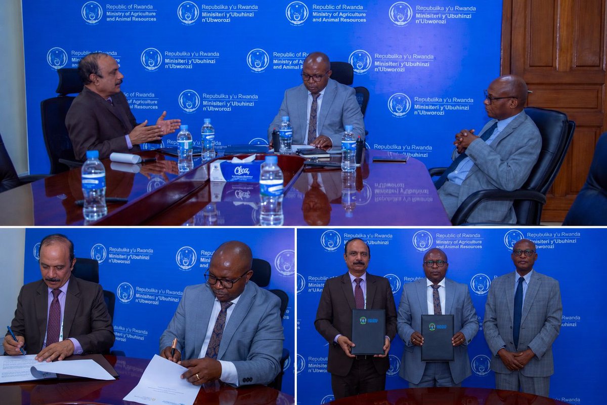 waforum_agri's tweet photo. Historic milestone for WAF at AFS Forum 2026 as @icfa_chairman and Hon. Minister @T_Ndabamenye signed WAF’s first MoU with the Government of Rwanda, advancing seed systems, #innovation, #research, #agribusiness, investment and farmer support.
🔗 https://t.co/1tblDaiVDC… https://t.co/x2TcybZ62k