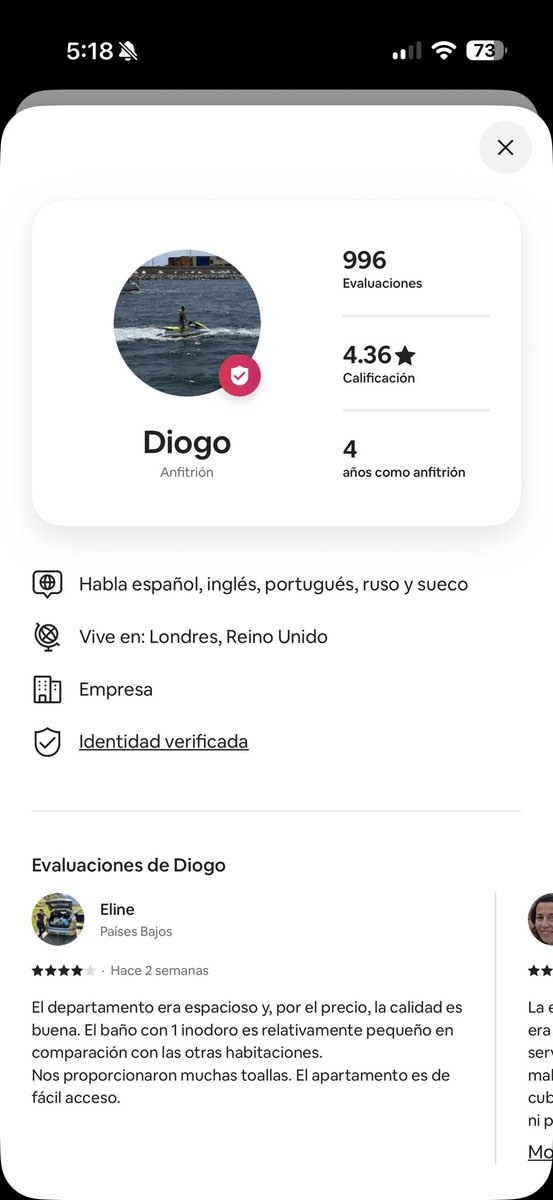 Majoavilaah's tweet photo. Hoy vengo a quejarme con @Airbnb 
Hicimos la reserva hace casi 2 meses, el anfitrion Diogo tenía buenas reseñas y por eso escogimos ese departamento. Nos dejó de contestar hace 2 semanas y hoy que llegamos no había “caja de seguridad con las llaves”… https://t.co/Svivq7qD4N