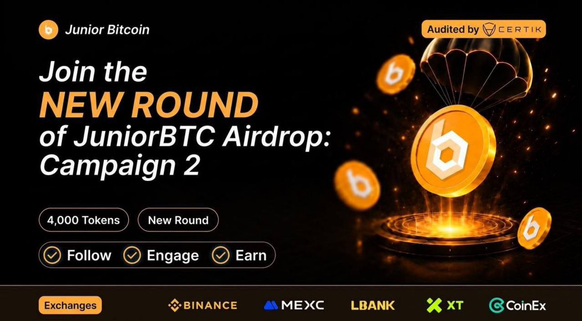 quenncoja8's tweet photo. JBTC Labs Airdrop Round 2

Reward 8 JBTC ($15)

 Listing Plan CEX : Binance, MEXC, LBANK, XT, Coinex https://t.co/FBN9xKCPOj