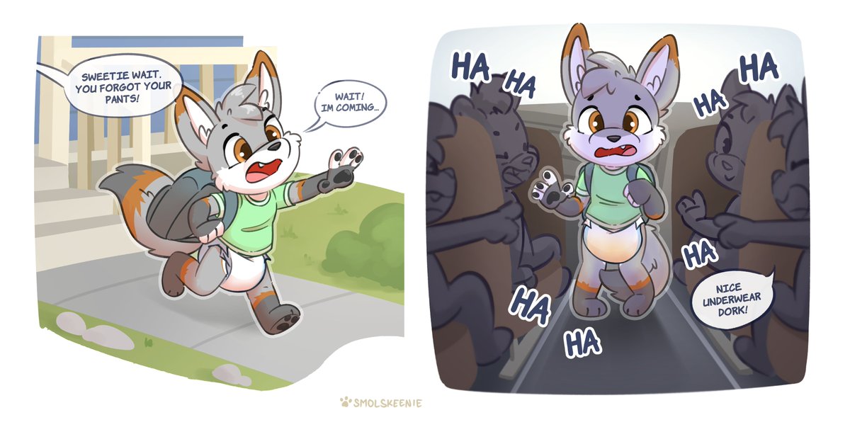 SmolSkeenie's tweet photo. Wow another one who forgot to put their pants on their first day of school

Tsk tsk tsk

More finished First "Day of School" YCH https://t.co/jbt33bhhok
