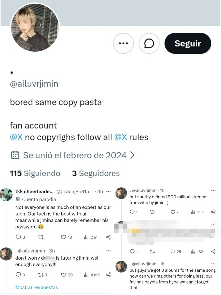 ExpoJIMIN's tweet photo. 🚨 Esta cuenta cambió su @ y su foto de perfil después de difundir edits haciéndose pasar por fan de 🐥

Reporten su cuenta y todas las demás que difunden este tipo de ediciones maliciosas.

📌 https://t.co/UPtbCXhHos
📌 https://t.co/zbITDjYdiH
📌 https://t.co/FQNbyjbtAP https://t.co/aEcROO183f