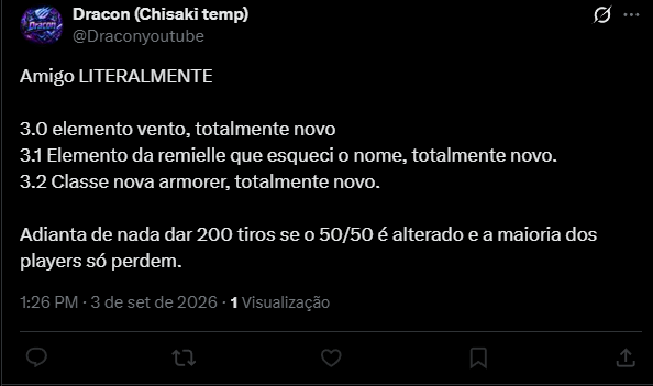 drashhy's tweet photo. 3.1 = elemento novo exclusivo que toda void hunter recebe e esse macaquinho aqui citando nessa critica horrorosa dele, meteu um 5050 alterado tirando os dados da bunda dele KKKKKKKKK se for vdd processa a hoyo logo q é causa ganha https://t.co/Aw5ZZHS81t