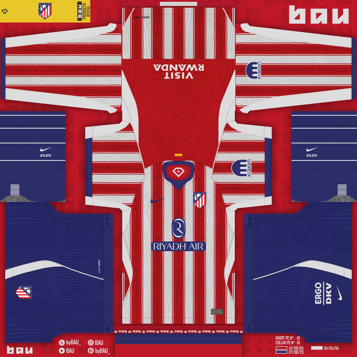 byBAU_'s tweet photo. ATLETICO DE MADRID 2026-27 Kits 🔴▫️🟦
Home / Away / Third / Gks

@Atleti 

#Atleti #TakeItToTheWorld #FIFACWC #Madrid #nike #Spain #LaLiga #PES2021 #eFootball #eFootballHUB #PS4share #patterns #freeJulian

>> Drive: https://t.co/w8KrmfM8CH https://t.co/nlpfpFIyNE