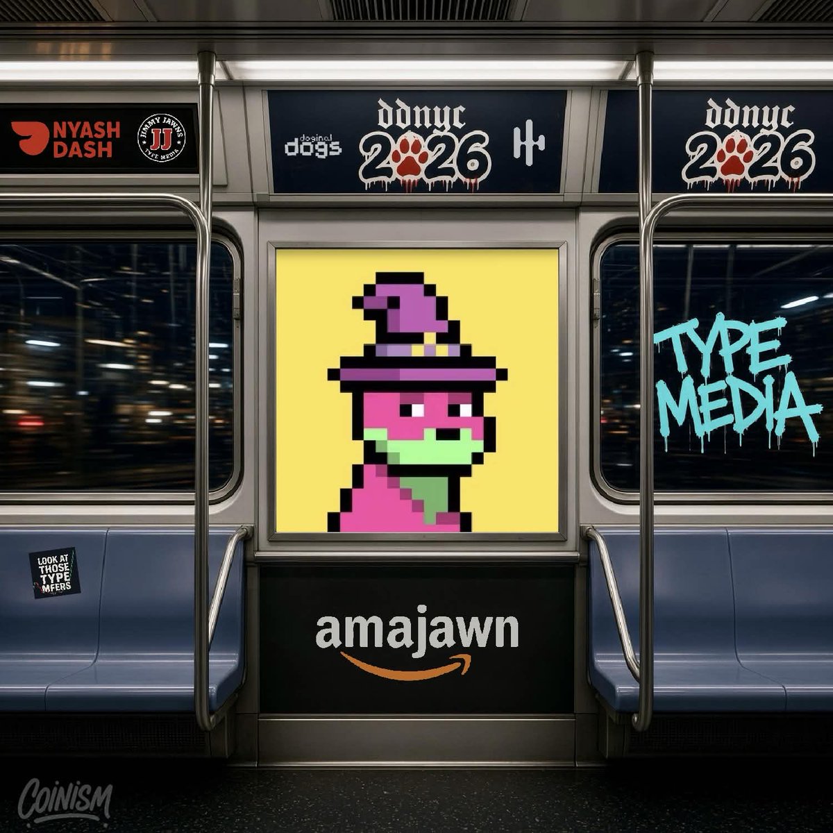 DJAlevy8's tweet photo. #TypeThursday #DDNYC edition.
Happy Type Thursday 🗽💥
Doginal Dogs have our paws all over New York. Type Media taking the charge one subway at a time
Happy Type Thursday you type mfers. 😎
🔥 🖼️ by @coinismx
🐶 🌎 woof!
#TypeThursday #DDNYC2026 #DoginalDogs #TypeMedia https://t.co/dL1pbAM35E