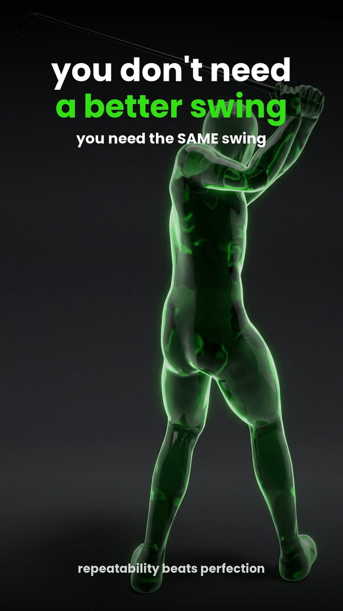 PocketCaddie's tweet photo. you don't need a better swing you need the SAME swing

pick one swing thought and one count. run it on every single shot today

swipe — then measure it for real. PocketCaddie, now on the App Store

#golf #golftips https://t.co/QYAqeNRnwl