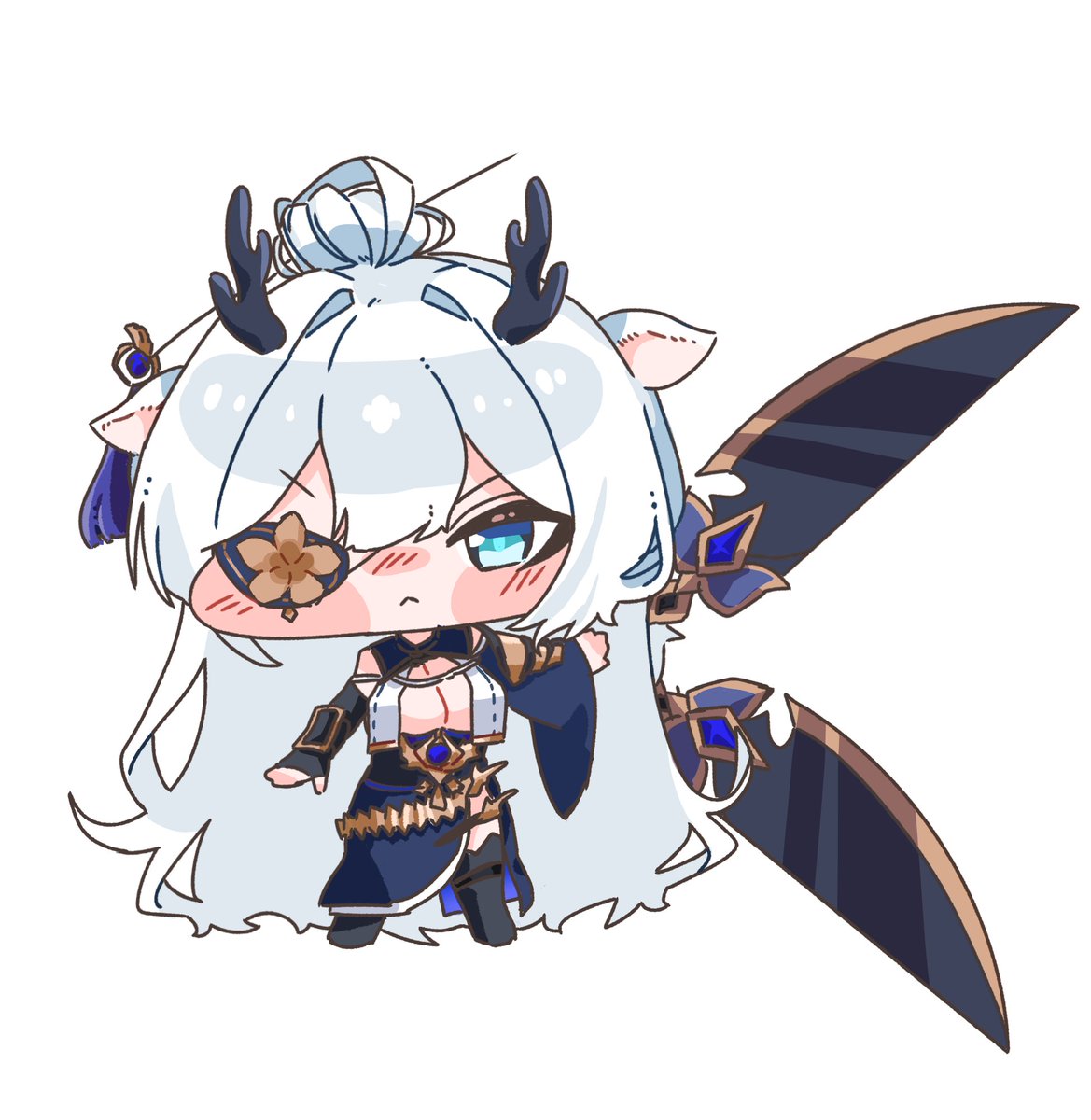 UrukaCute's tweet photo. Greed 🦌
(Resting)
Commission result
Artist ➡️ @BEunseo11022
#IoriSSART https://t.co/46zXcjECnk