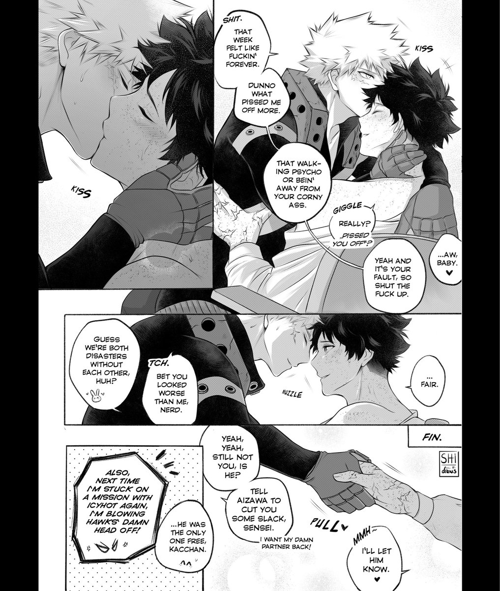 ohshidrawsnew's tweet photo. One year ago I drew homesick Kacchan, oh he’s so in love with his man #bkdk https://t.co/gRX2rBawOg