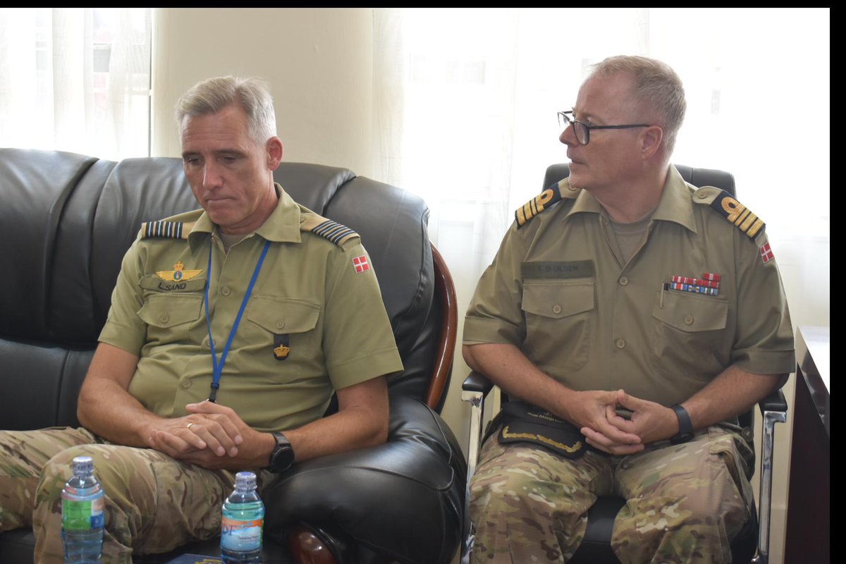 EASF4Peace's tweet photo. EASF Director Brig. Gen. Ronald Rwivanga received Friends of EASF Chairperson Col. Lasse Sand, accompanied by a Danish delegation, at the EASF Secretariat in Nairobi today.
The meeting focused on regional peace and security, capacity building, maritime security and opportunities for continued cooperation in strengthening regional preparedness.
#EASF #FoE #Denmark #PeaceAndSecurity #EasternAfric