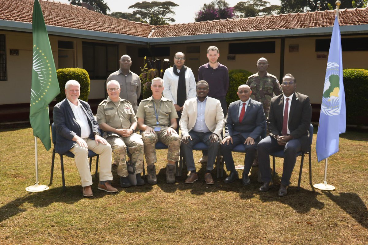 EASF4Peace's tweet photo. EASF Director Brig. Gen. Ronald Rwivanga received Friends of EASF Chairperson Col. Lasse Sand, accompanied by a Danish delegation, at the EASF Secretariat in Nairobi today.
The meeting focused on regional peace and security, capacity building, maritime security and opportunities for continued cooperation in strengthening regional preparedness.
#EASF #FoE #Denmark #PeaceAndSecurity #EasternAfric