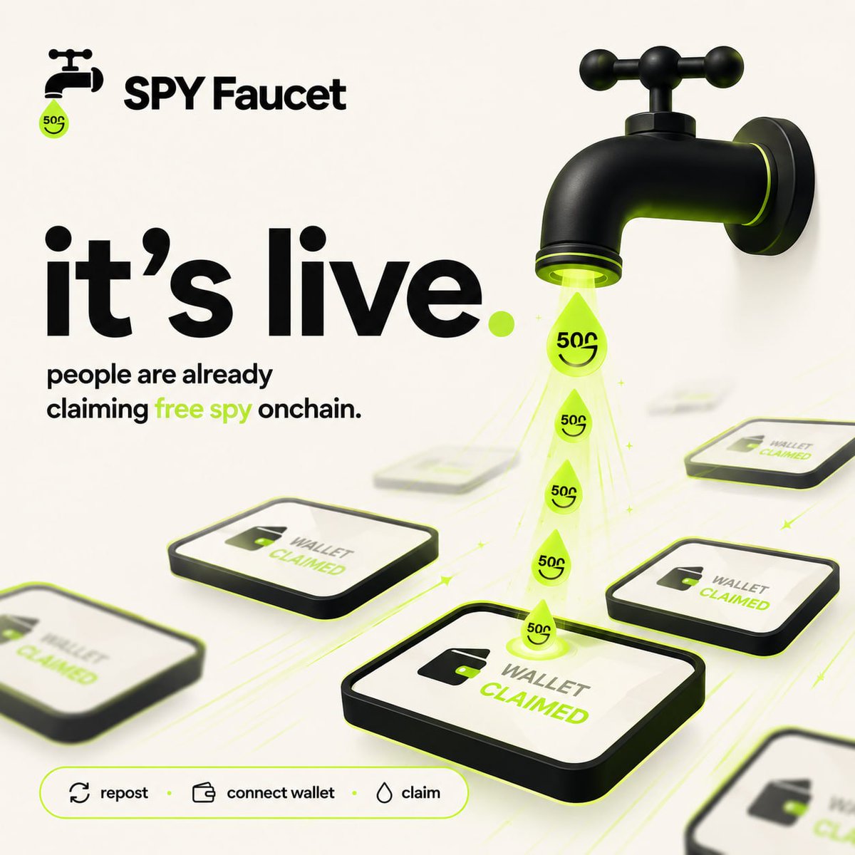 SPYfaucet's tweet photo. Product is working perfectly!

have you claimed your $SPY ? don't miss it! 
https://t.co/kd9iSoIIpP https://t.co/sAglPLLGFs