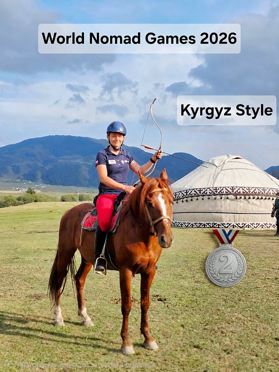 san_chenco's tweet photo. Pierwszy medal na World Nomad Games w Kirgistanie. 
Anna Sokólska ze srebrem w konkurencji kirgiskiej. 🇵🇱💪 https://t.co/qBMf0OHGZt