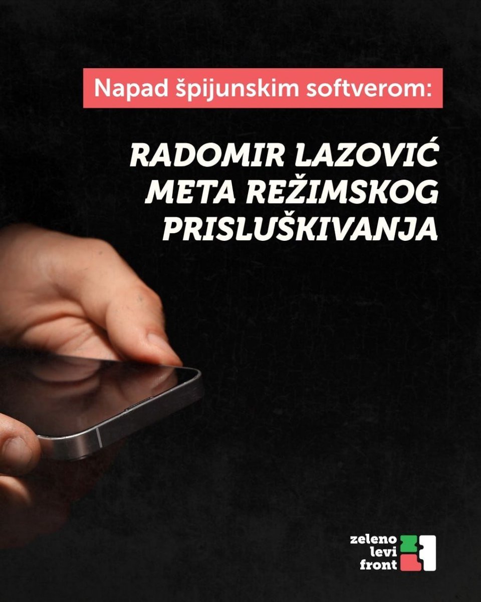 nedavimobgd's tweet photo. Radomir Lazović je zajedno sa 13 studenata i aktivista prisluškivan korišćenjem nezakonitog špijunskog softvera Pegasus.

Ovi napadi su ozbiljna su pretnja demokratskim institucijama i vode Srbiju dublje u autokratiju! https://t.co/hjaYzgckCw