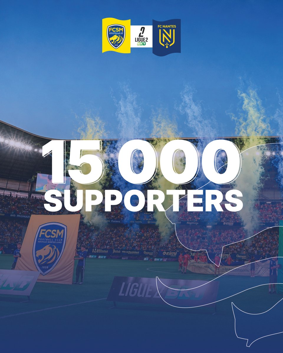 FCSM_officiel's tweet photo. 🤯 À 9 jours de la réception du @FCNantes au Stade Bonal, vous êtes déjà 15 000 supporters à avoir réservé votre place !

Dépêchez-vous, ça part très vite ! 🎟️
👉 https://t.co/aWNTiB4s4x https://t.co/ADpZysl7uH